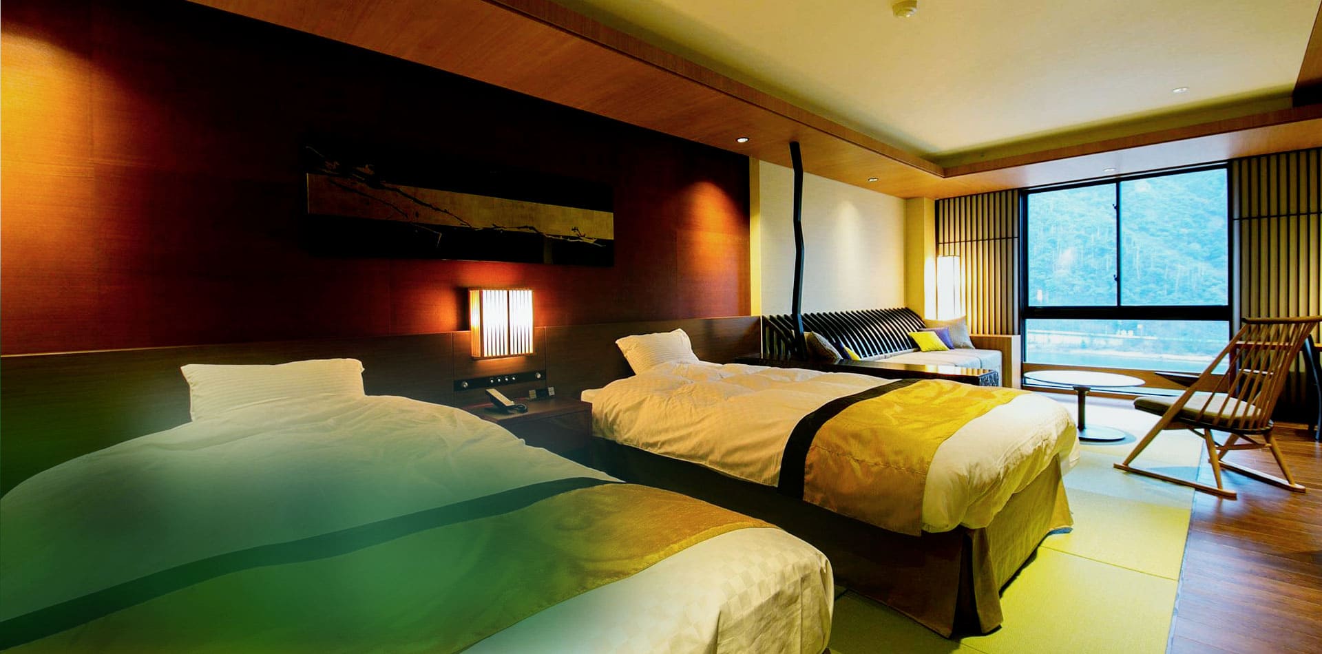 信長の岐阜城、緑深い金華山、清流長良川のほとり 自然豊かなリゾートホテル